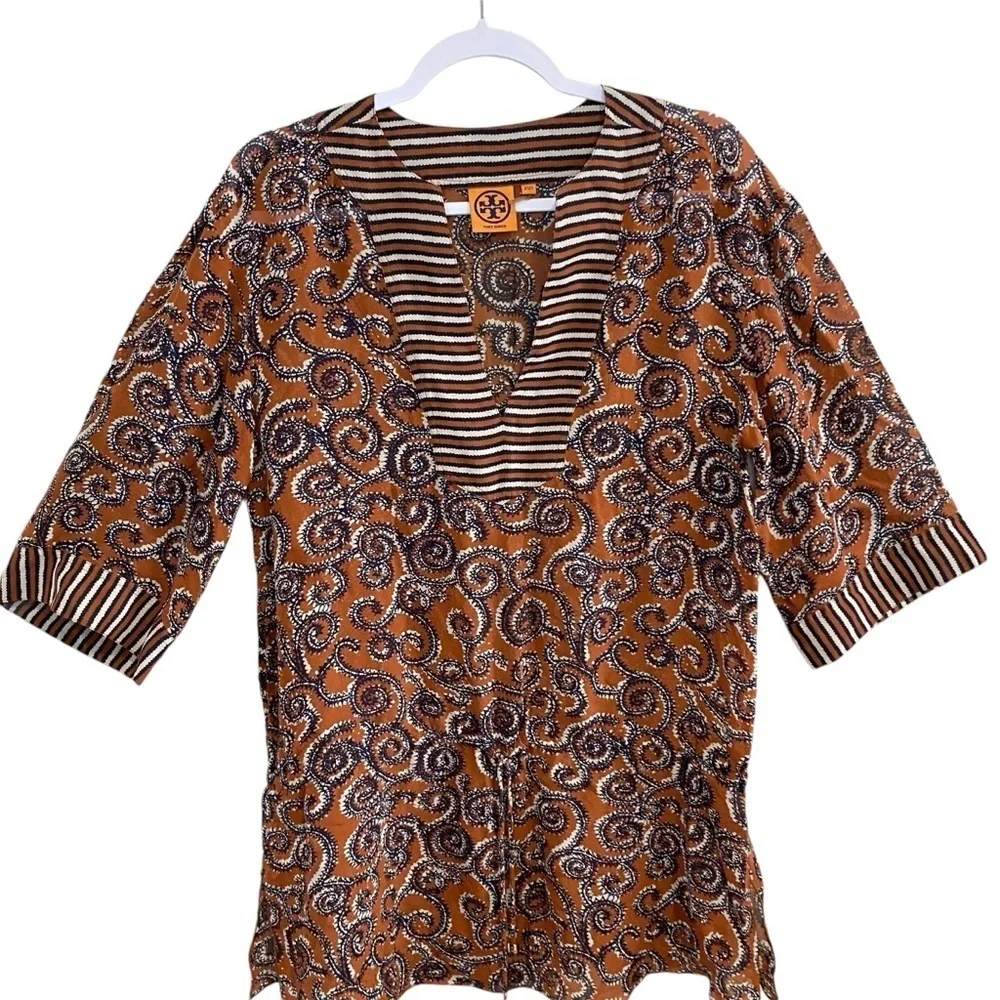 Tory Burch Sapello Paisley Silk Tunic - S China